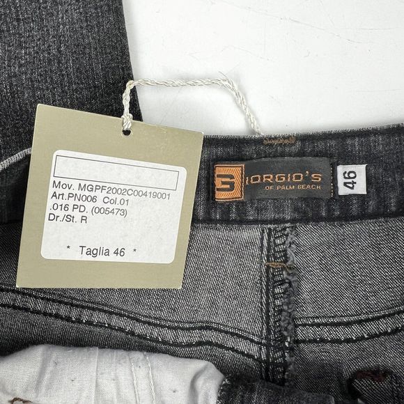 Giorgio Of Palm Beach Jeans Women’s 4 Gray Denim Thick Brown Stitching Bootcut - Picture 13 of 16